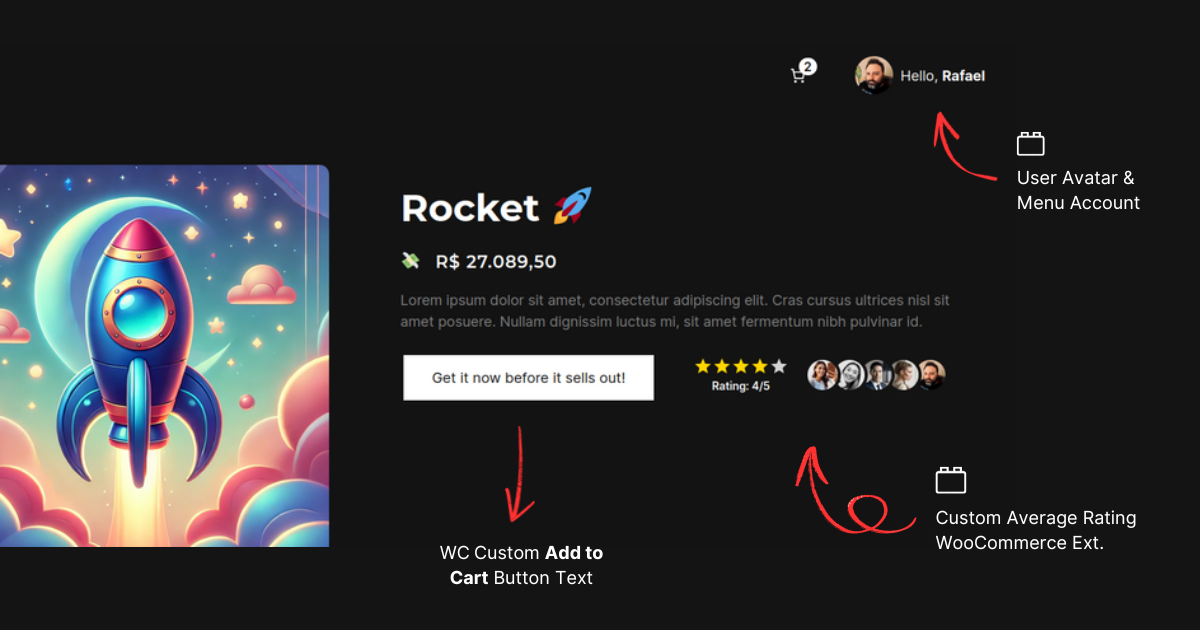 User Avatar & Menu Account plugin demo